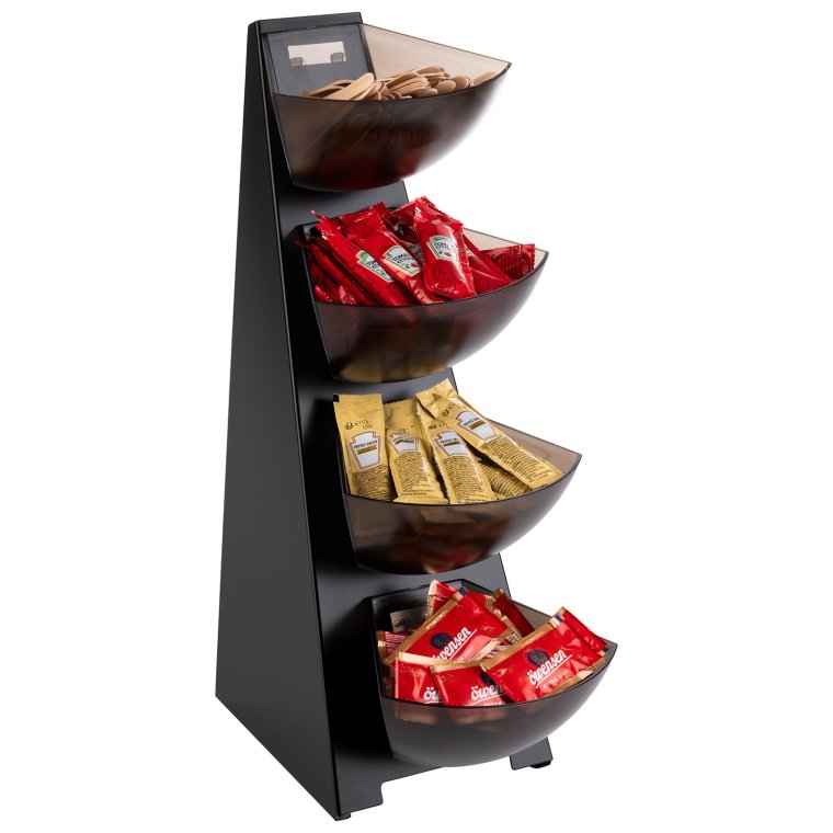 Multi-Rack, 4-stufig 19 x 31 cm, H: 53 cm Edelstahl
