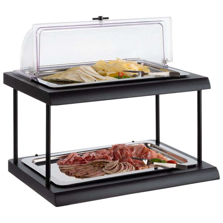 Buffetvitrine DOPPELDECKER 60 x 41 cm, H: 36 cm GN 1/1