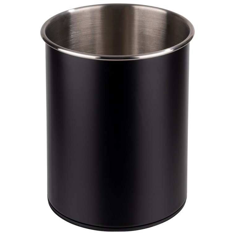 Besteckbehälter silber, drehbar Ø 13 cm, H: 16,5 cm Edelstahl