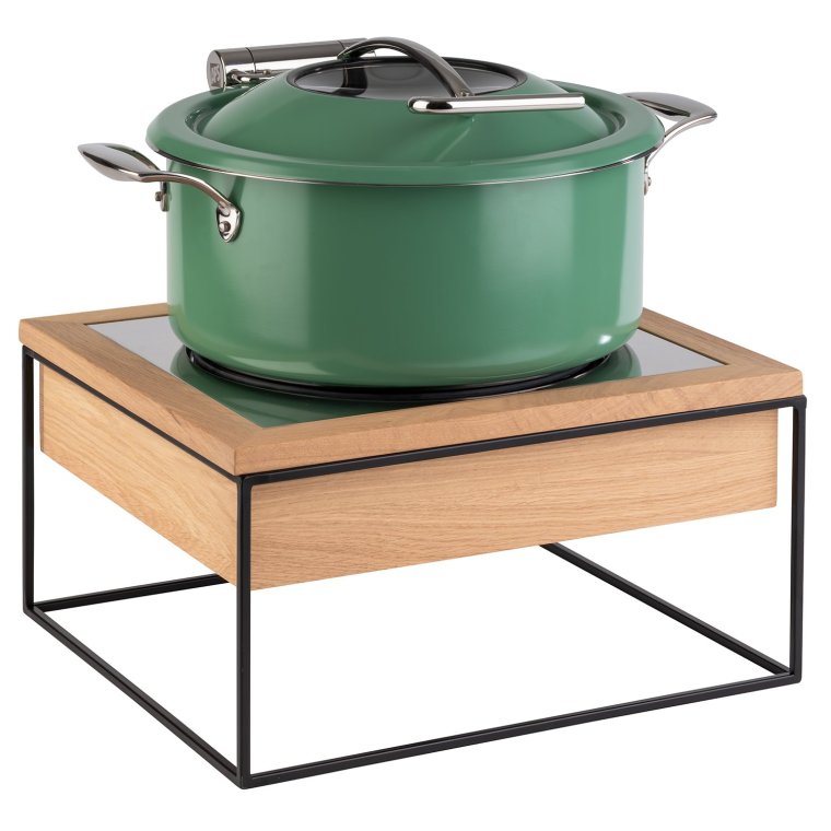 Induktionsstation, 4-tlg. Set 35,4 x 32,5 cm, H: 19 cm