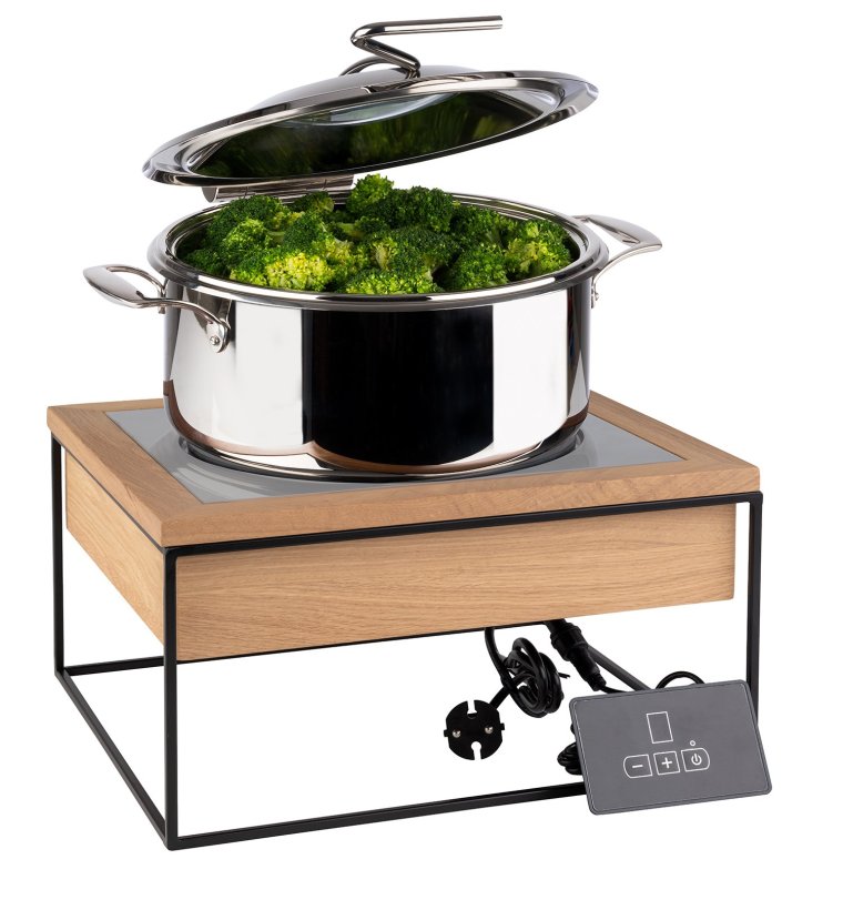 Induktionsstation, 4-tlg. Set 35,4 x 32,5 cm, H: 19 cm