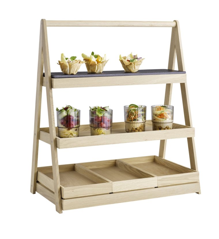 Etagère, 3-stufig VALO 55,5 x 32,5 cm, H: 64 cm GN 2/4