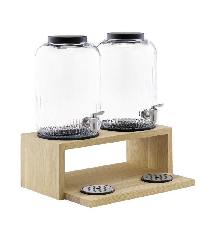 2er Getränkespender VALO 43,5 x 21 cm, H: 46,5 cm Glas