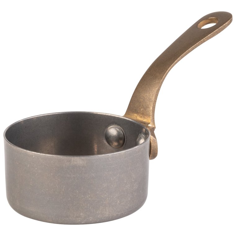 Stielkasserolle / Serviertopf Ø 5,5 cm, H: 2,5 cm Edelstahl