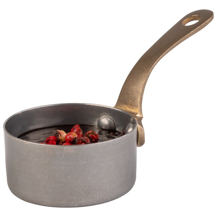 Stielkasserolle / Serviertopf Ø 5,5 cm, H: 2,5 cm Edelstahl