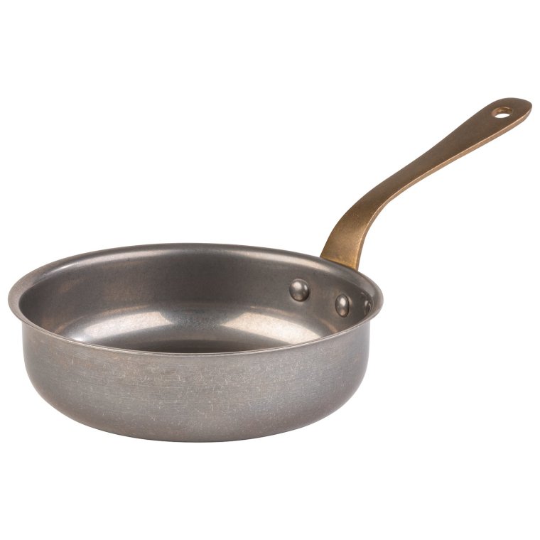 Stielkasserolle / Serviertopf Ø 14 cm, H: 4 cm Edelstahl