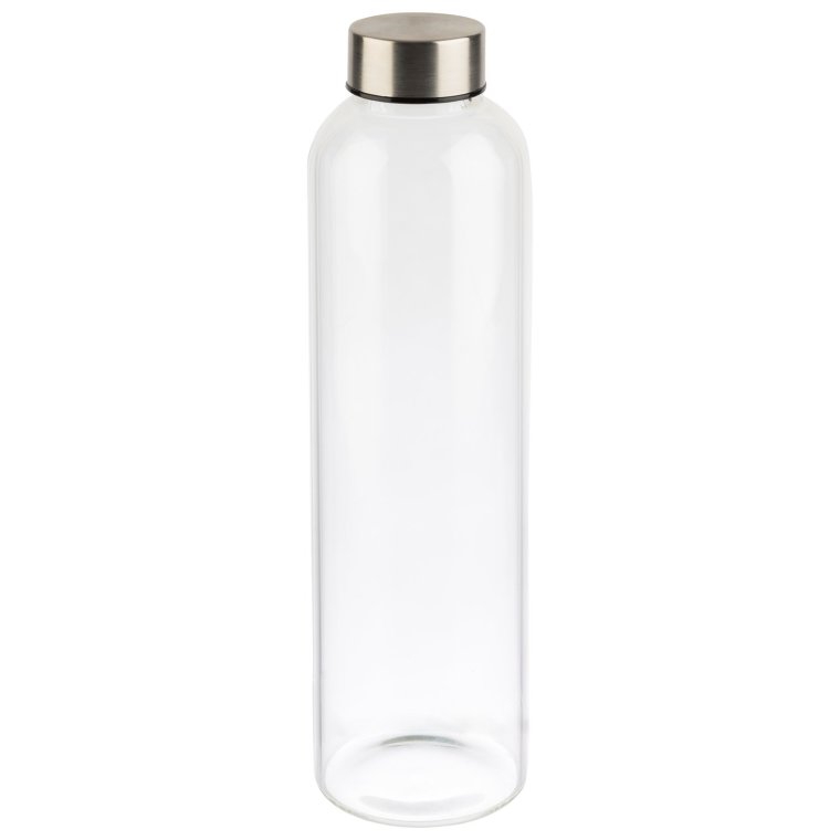 Trinkflasche Ø 7 cm, H: 26,5 cm Glas