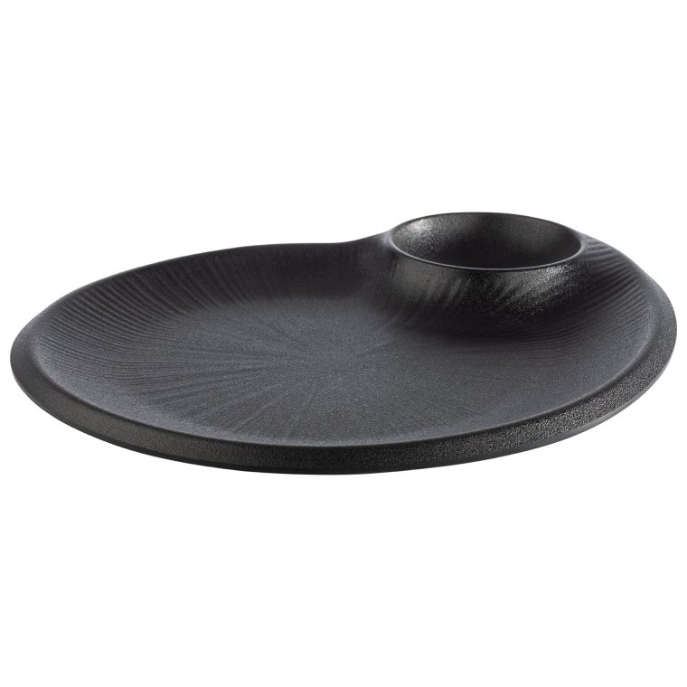 Teller NERO 30 x 25 cm, H: 2,5 cm Schwarz