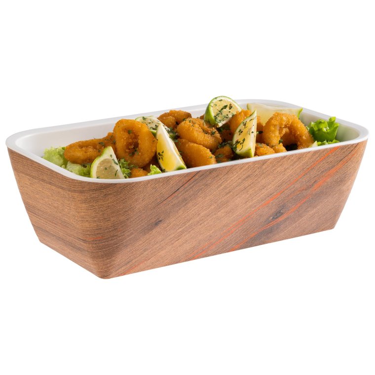 GN 1/4 Schale CRAZY WOOD 26,5 x 16,2 cm, H: 8 cm