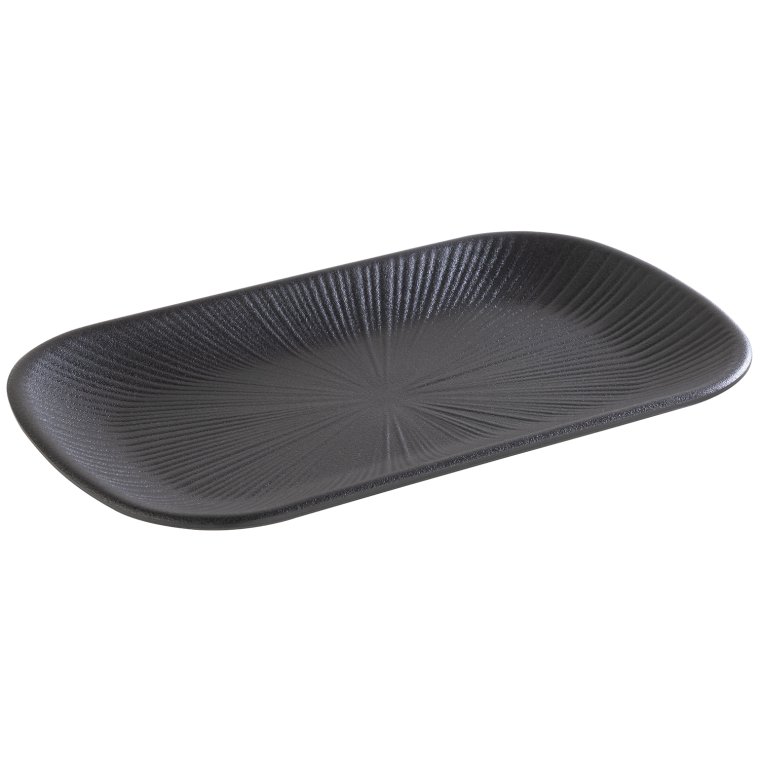 GN 1/4 Tablett NERO 26,5 x 16,2 cm, H: 2,5 cm Schwarz