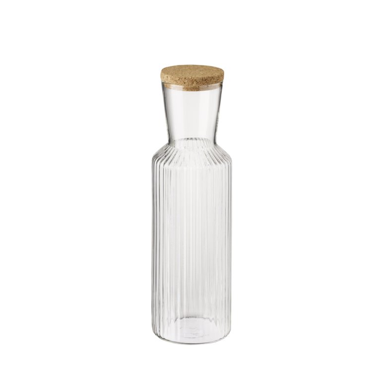 Glaskaraffe -LINES- Ø 9 cm, H: 27,5 1 Liter