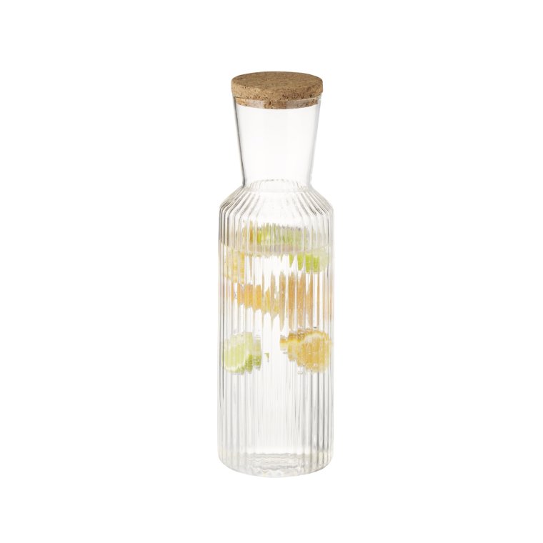 Glaskaraffe -LINES- Ø 9 cm, H: 27,5 1 Liter