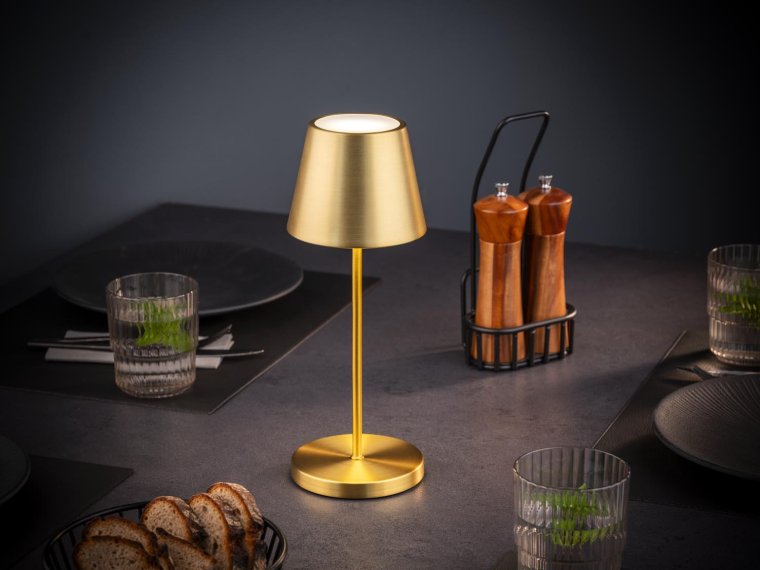 Tischleuchte MERLE Ø 11 cm, H: 30,5 cm Gold