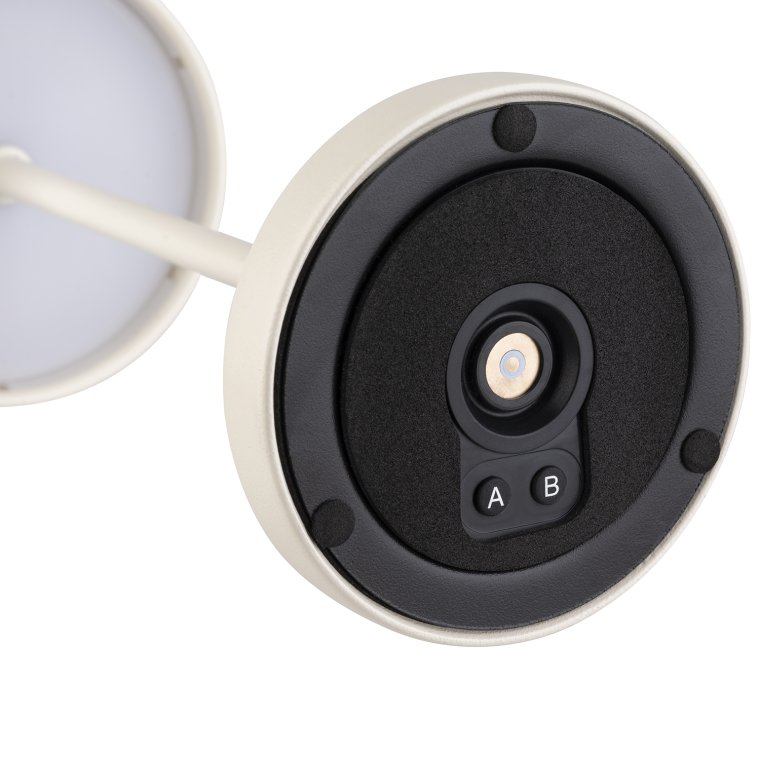 Tischleuchte MERLE MINI Ø 9 cm, H: 25 cm Whisper white