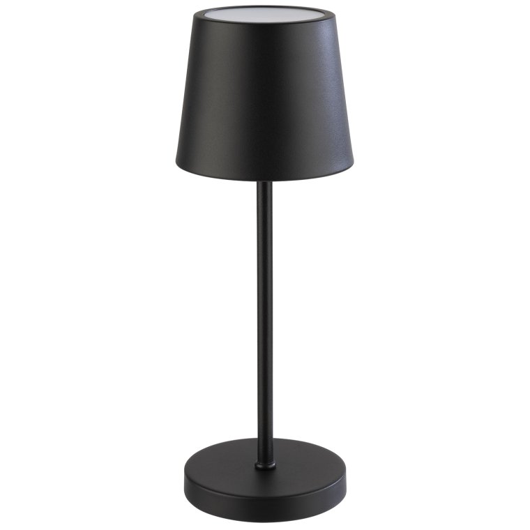 Tischleuchte MERLE MINI Ø 9 cm, H: 25 cm Schwarz