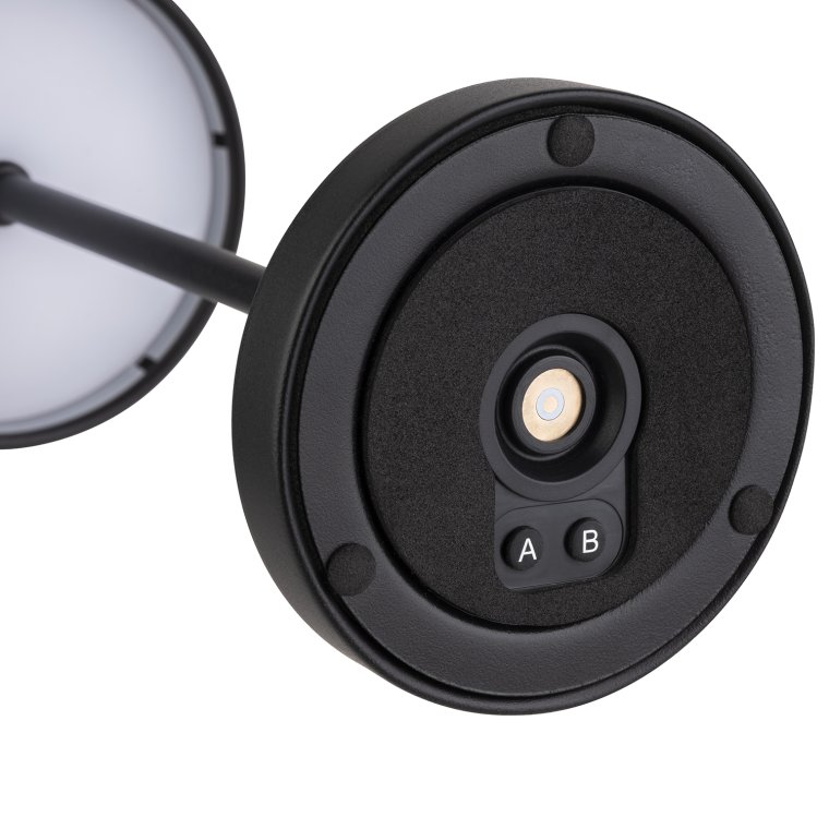 Tischleuchte MERLE MINI Ø 9 cm, H: 25 cm Schwarz