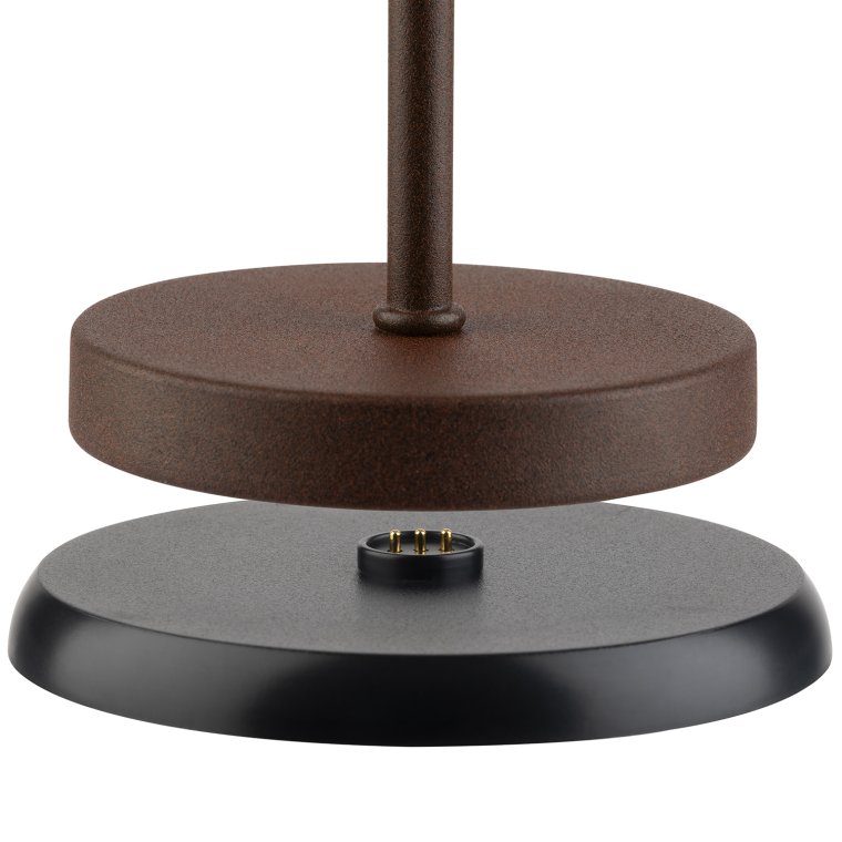 Tischleuchte MERLE MINI Ø 9 cm, H: 25 cm Rostfarben