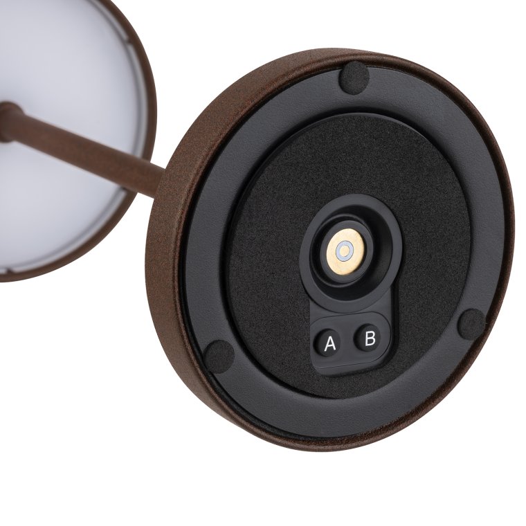 Tischleuchte MERLE MINI Ø 9 cm, H: 25 cm Rostfarben