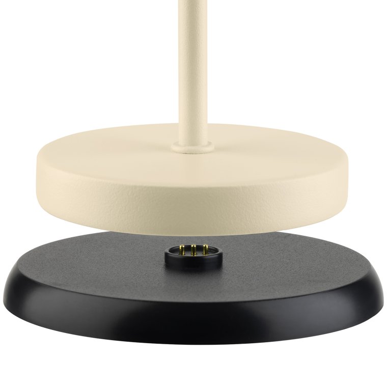 Tischleuchte MERLE MINI Ø 9 cm, H: 25 cm Sandfarben