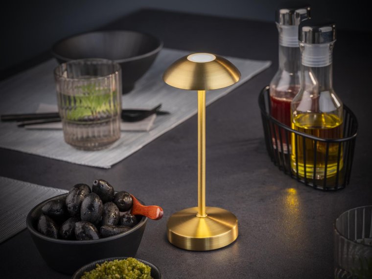 Tischleuchte ALVA Ø 8 cm, H: 20 cm Gold