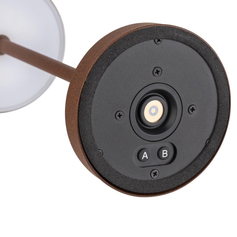 Tischleuchte ALVA Ø 8 cm, H: 20 cm Rostfarben
