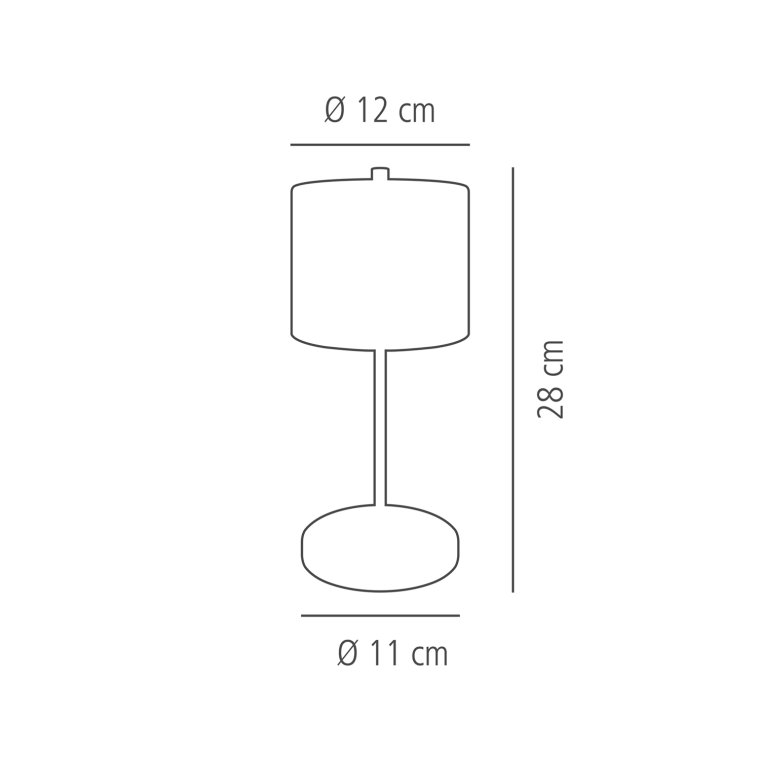 Tischleuchte ANTON Ø 12 cm, H: 28 cm