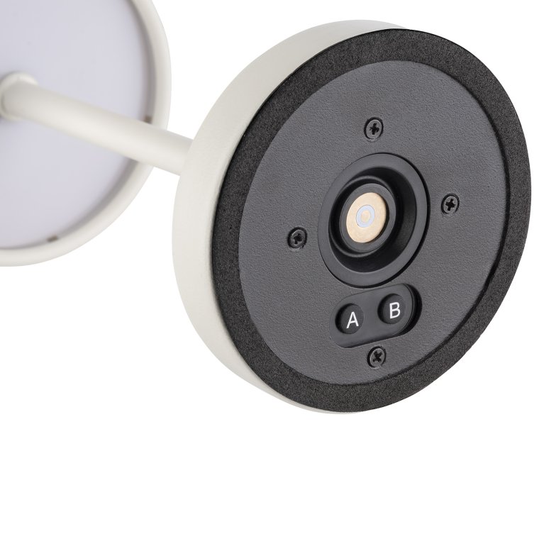 Tischleuchte MERLE MICRO Ø 8 cm, H: 20 cm Whisper white