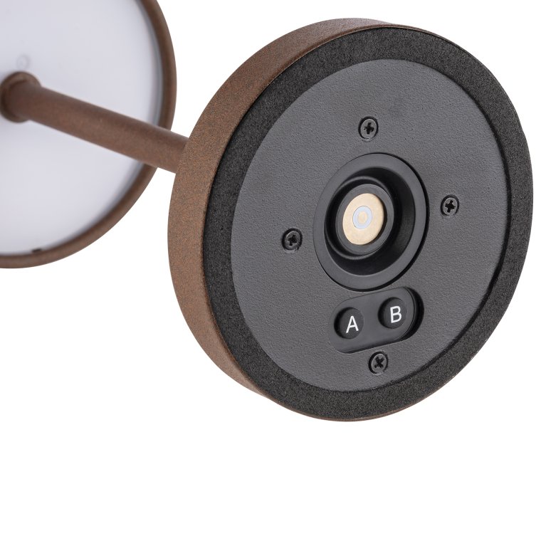 Tischleuchte MERLE MICRO Ø 8 cm, H: 20 cm Rostfarben