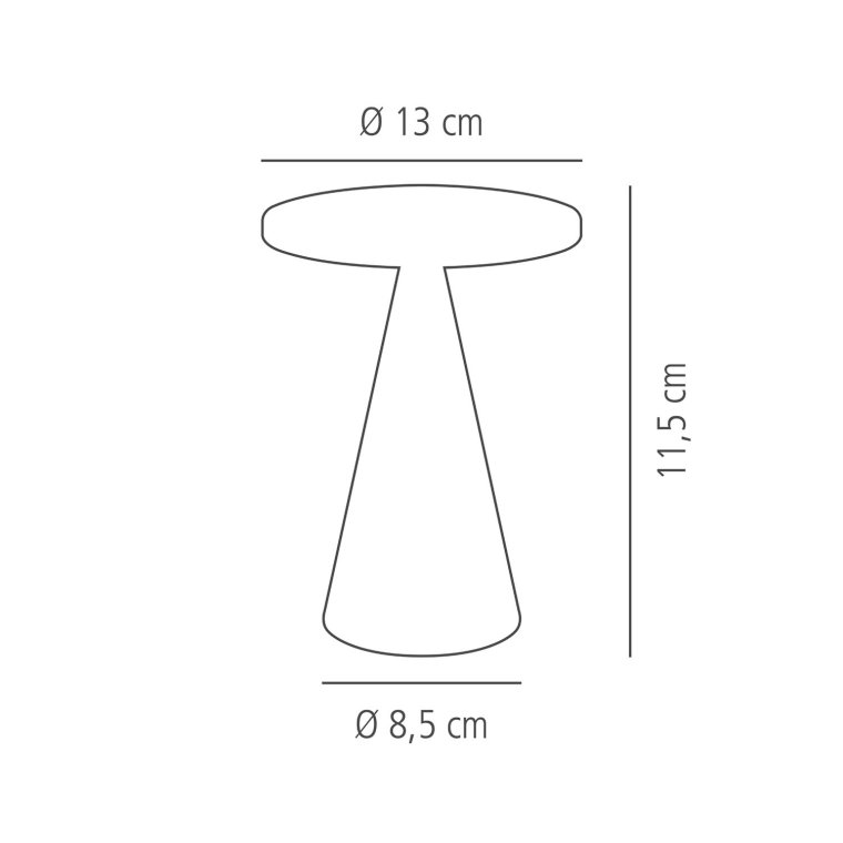 Tischleuchte CONE MINI Ø 13 cm, H: 11,5 cm Gold