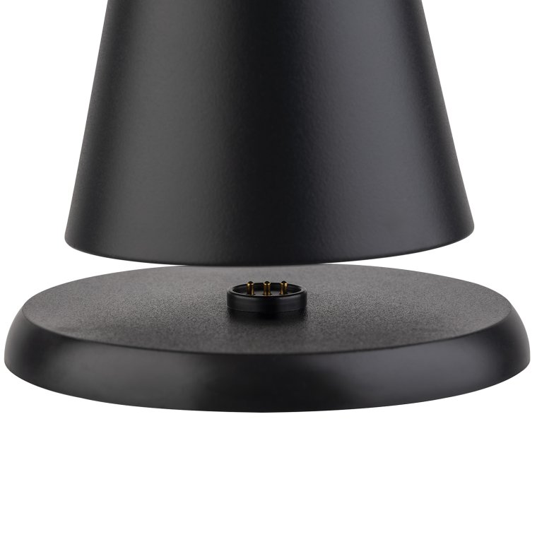 Tischleuchte CONE Ø 13 cm, H: 18 cm Schwarz