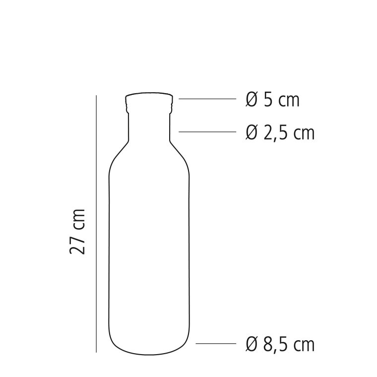 Glaskaraffe -LINES- Ø 9 cm, H: 27 1 Liter