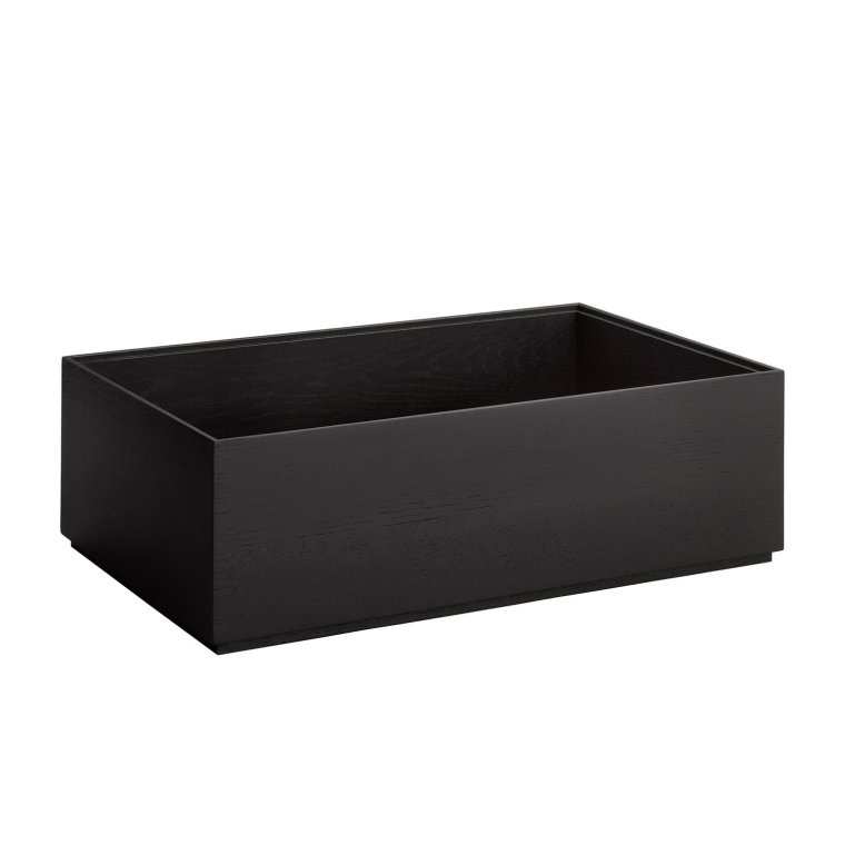 GN 1/1 Holzbox -VALO- 53 x 32,5 cm, H: 16,5 cm Schwarz
