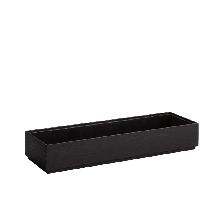 GN 2/4 Holzbox -VALO- 53 x 16,2 cm, H: 8,5 cm Schwarz