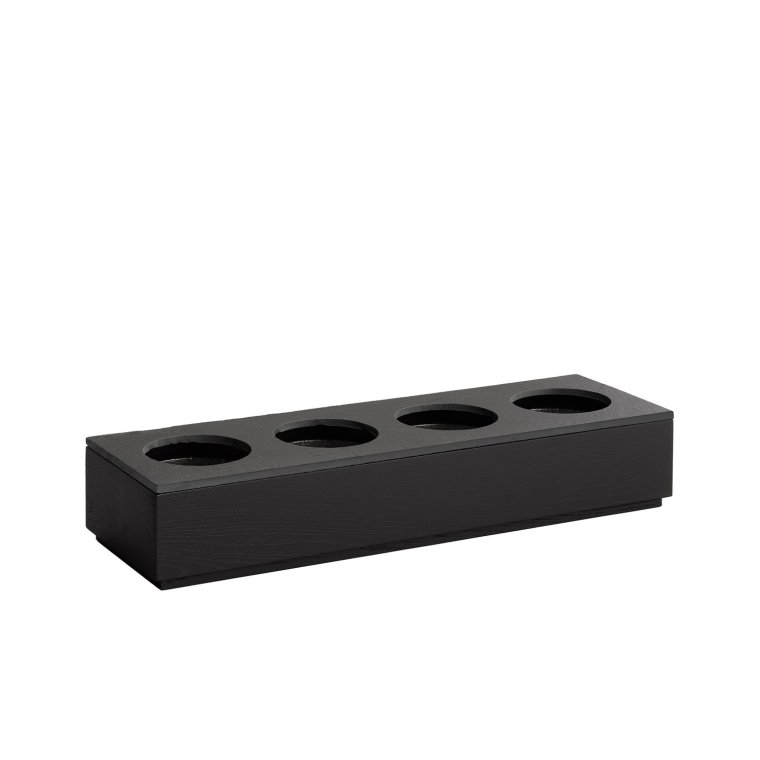GN 2/4 Holzbox -VALO- 53 x 16,2 cm, H: 8,5 cm Schwarz