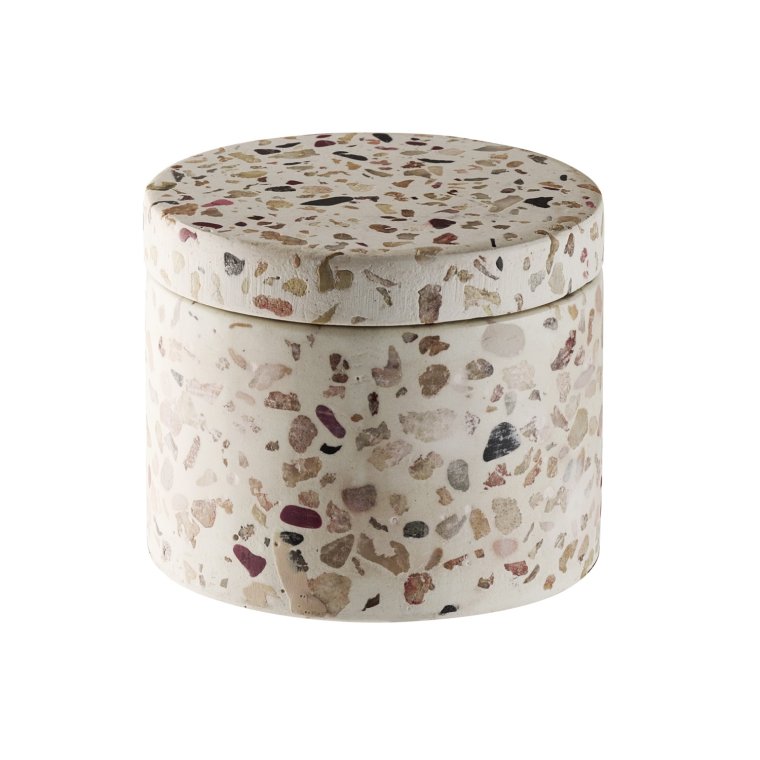 Dose, 2er Set -TERRAZZO- Ø 6 cm, H: 5 40 ml Terrazzooptik