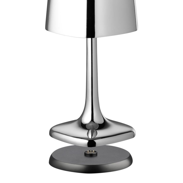 Tischleuchte -SOHO- 10,5 x cm, H: 21,5 cm Glossy chrome