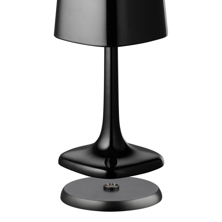 Tischleuchte -SOHO- 10,5 x cm, H: 21,5 cm Glossy black