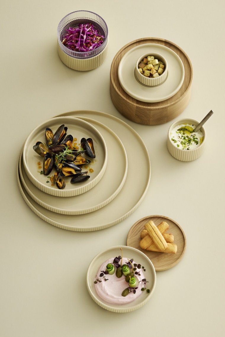 Schale -THE GRID- Ø 4,5 cm, H: 4 25 ml Sand Porzellan