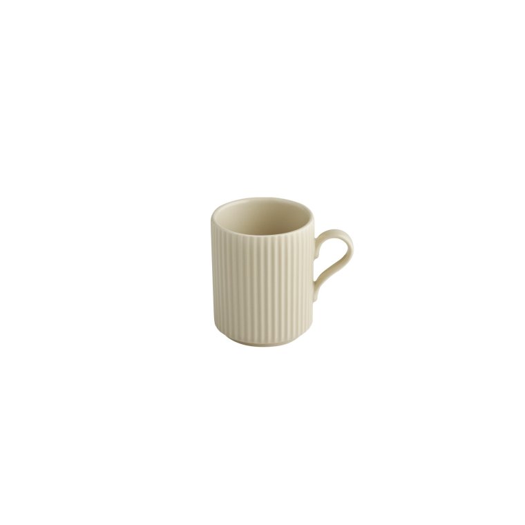 Kaffeebecher -THE GRID- Ø 7,5 cm, H: 9,5 240 ml Sand Porzellan