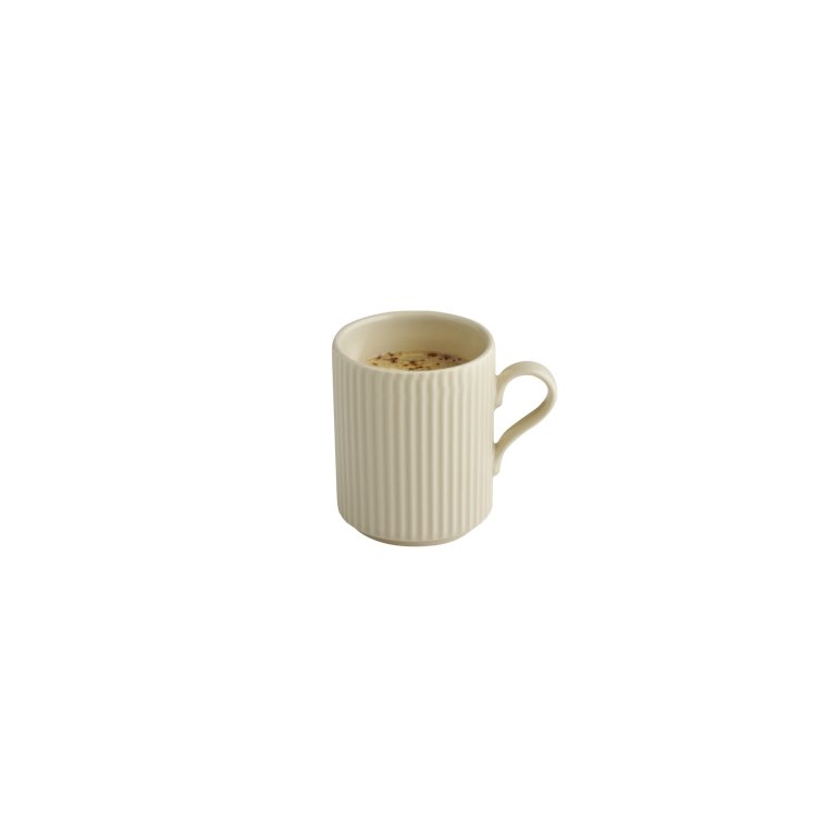 Kaffeebecher -THE GRID- Ø 7,5 cm, H: 9,5 240 ml Sand Porzellan