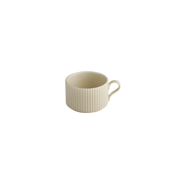 Cappuccinotasse -THE GRID- Ø 9 cm, H: 6 200 ml Sand Porzellan