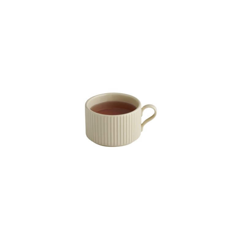 Cappuccinotasse -THE GRID- Ø 9 cm, H: 6 200 ml Sand Porzellan