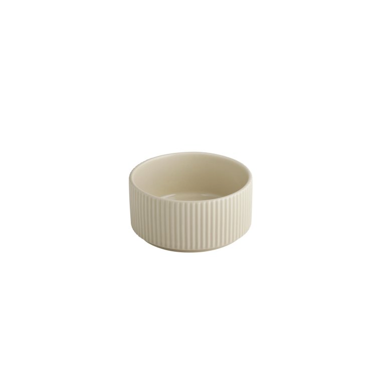 Schale -THE GRID- Ø 12,5 cm, H: 6 350 ml Sand Porzellan