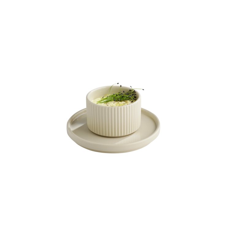 Untertasse -THE GRID- Ø 16 cm, H: 2 cm Sand Porzellan