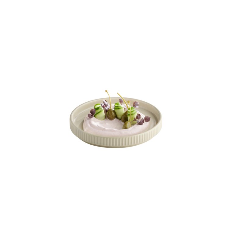 Teller -THE GRID- Ø 16 cm, H: 2,5 cm Sand Porzellan