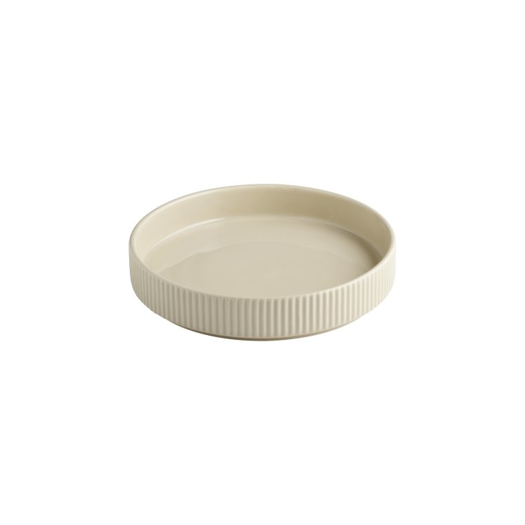 Teller / Schale -THE GRID- Ø 20 cm, H: 4 450 ml Sand Porzellan