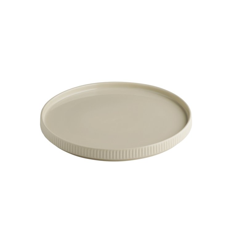 Teller -THE GRID- Ø 26 cm, H: 2,5 cm Sand Porzellan