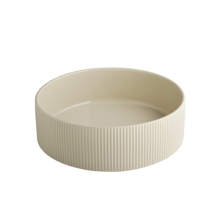 Schale -THE GRID- Ø 26 cm, H: 8,5 cm Sand Porzellan