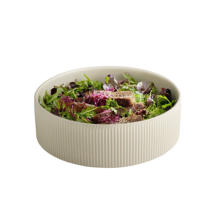 Schale -THE GRID- Ø 26 cm, H: 8,5 cm Sand Porzellan