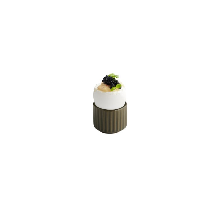 Schale -THE GRID- Ø 4,5 cm, H: 4 25 ml Mud (braun) Porzellan